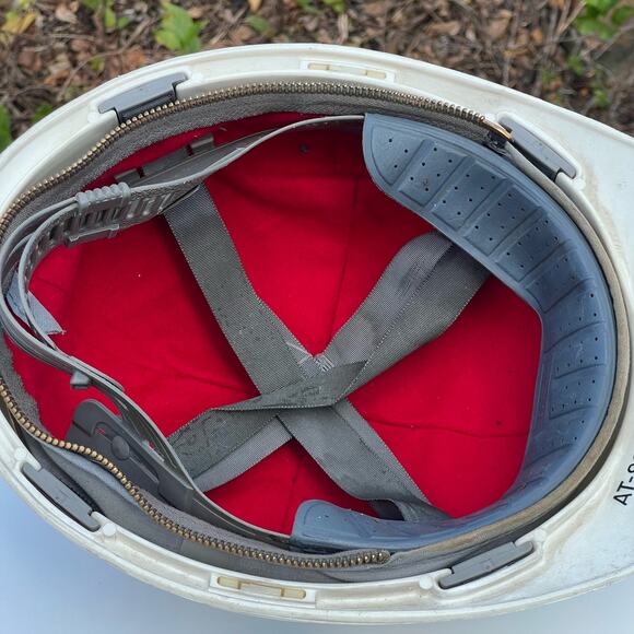 Vintage Ma Bell Telephone Lineman Hard Hat Helmet Hat Winter Rib Knit Lining - Picture 10 of 15